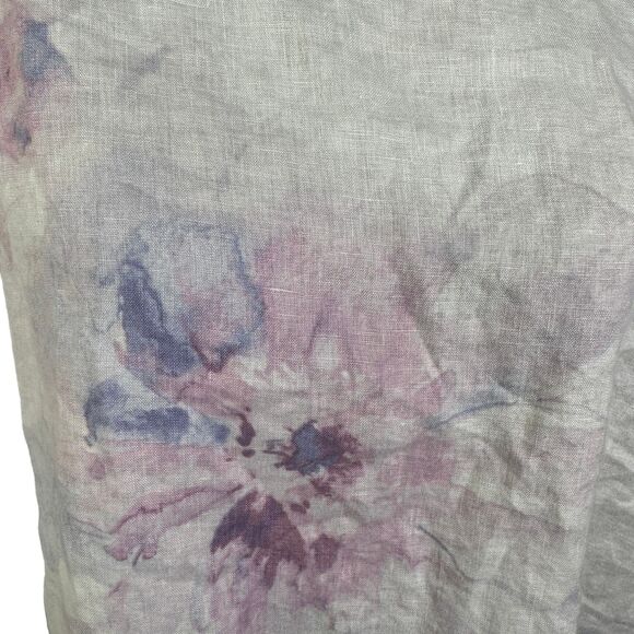 J. Jill Pure Jill Linen Floral Oversized Boxy Crop Top Blouse Size XS Petite - Picture 2 of 7